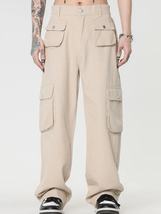 Men's Wide Leg Cargo Pants - steven wick