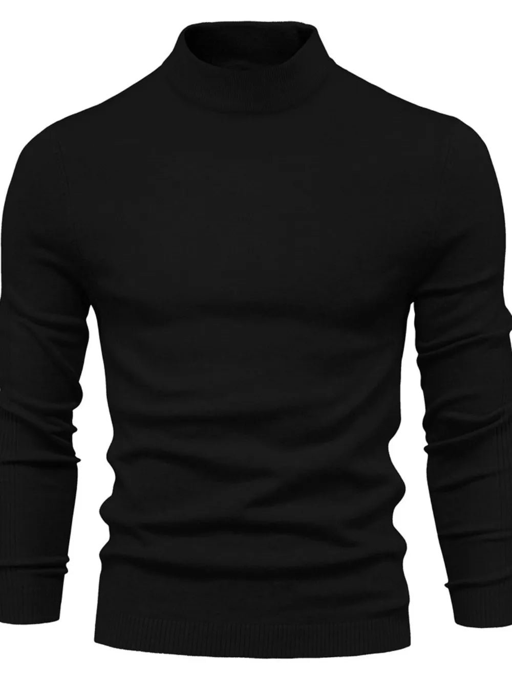 Men's Mock Neck Long Sleeve Sweater - steven wick