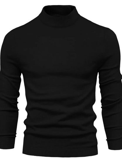 Men's Mock Neck Long Sleeve Sweater - steven wick