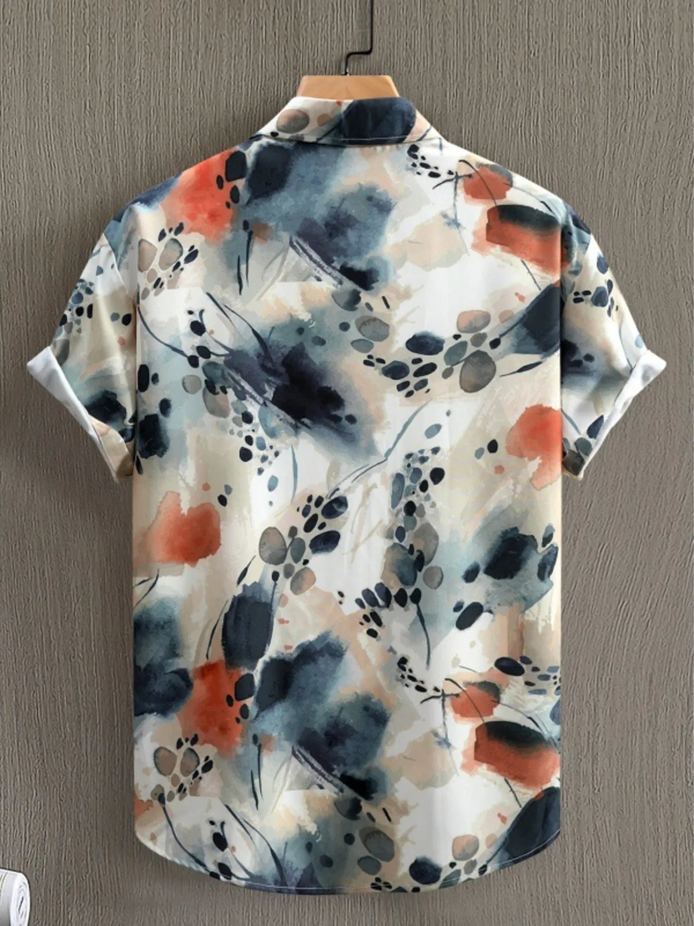 Men's Printed Button Up Short Sleeve Shirt - steven wick