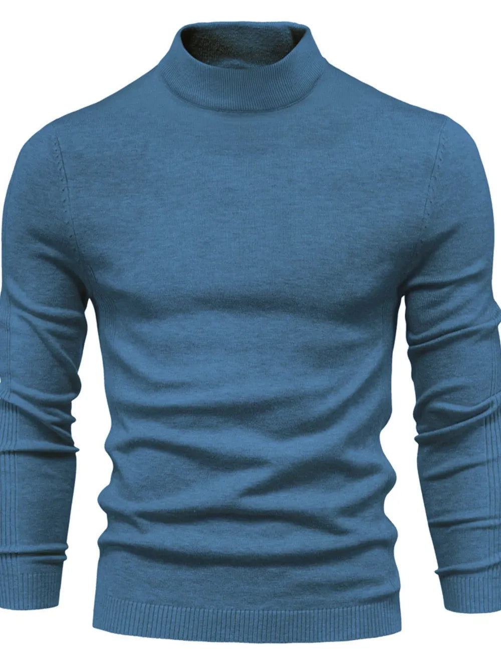 Men's Mock Neck Long Sleeve Sweater - steven wick