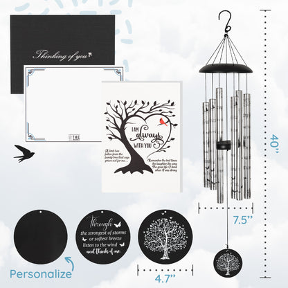 Memorial Serenity Wind Chimes, Thoughtful Gift For Special Occasions or Reflections Amazing Grace Scripture 40&rdquo; - steven wick