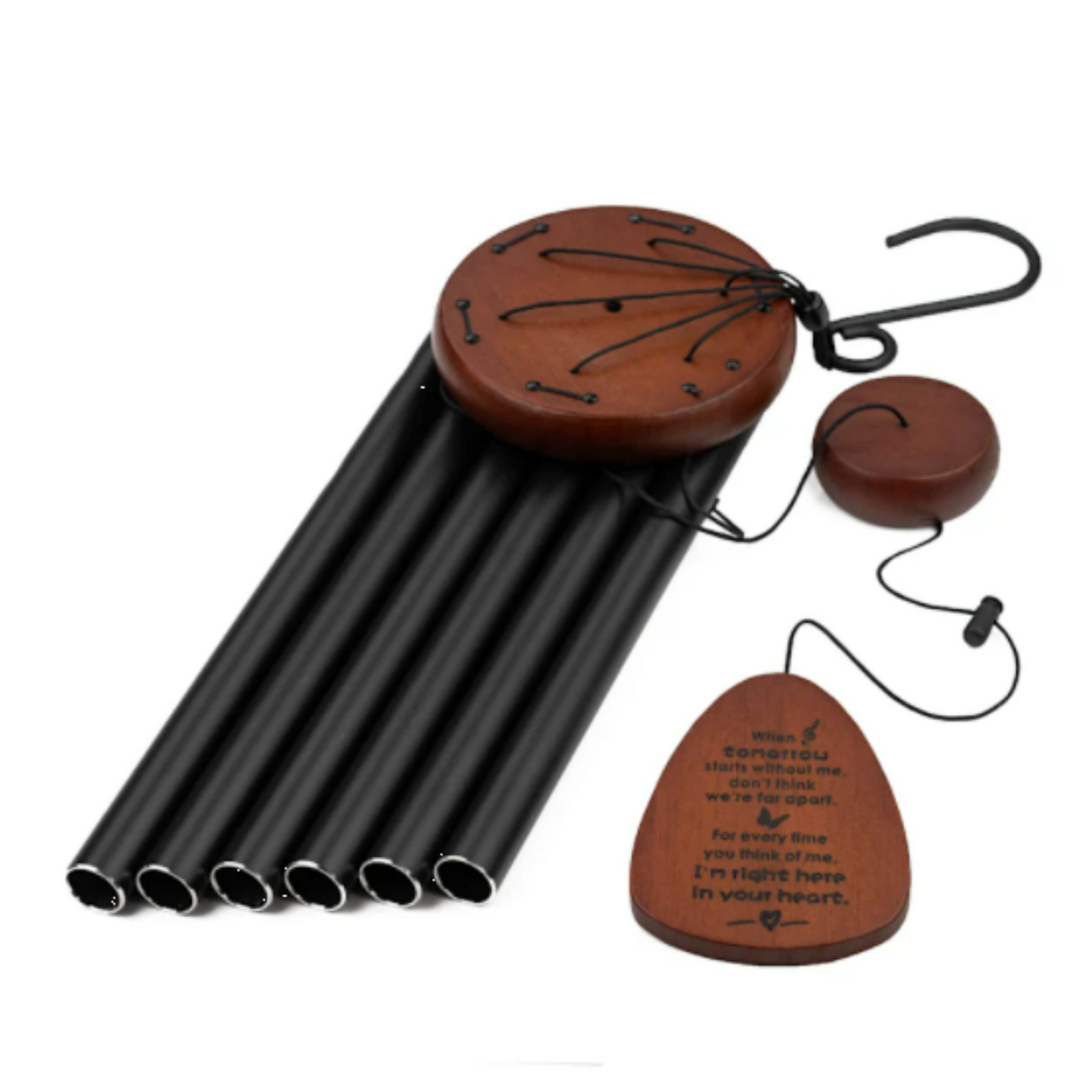 Gift Bundle - Serenity Memorial Wind Chimes - Memorial Heart Included 32&rdquo; - steven wick