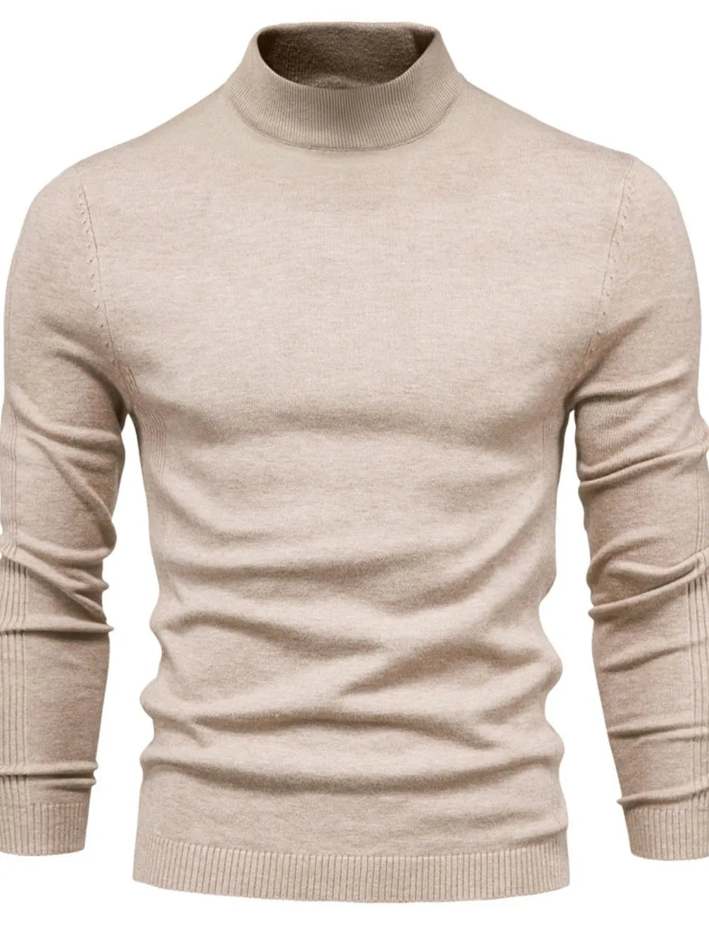 Men's Mock Neck Long Sleeve Sweater - steven wick