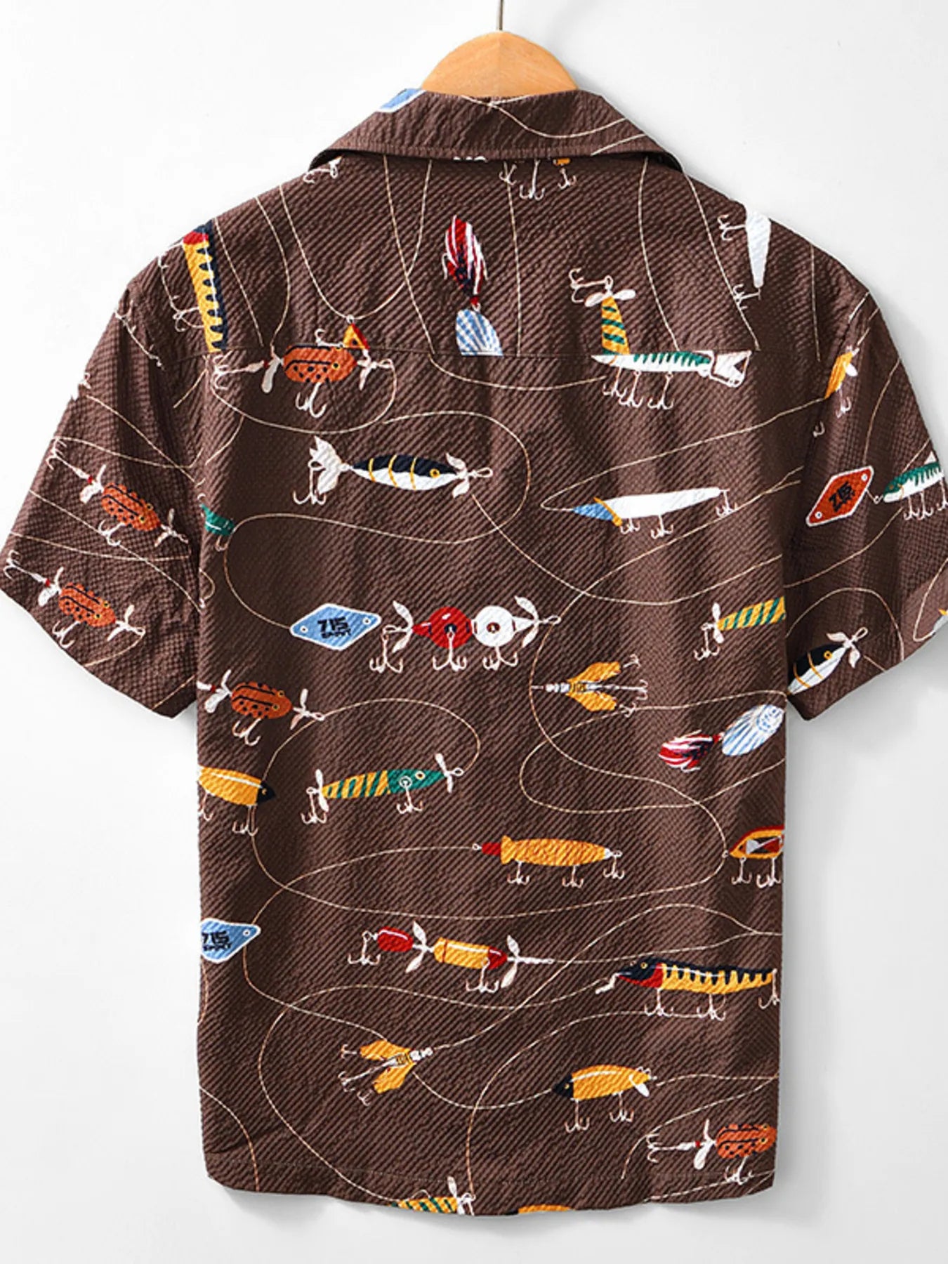 Men's Printed Button Up Short Sleeve Shirt - steven wick