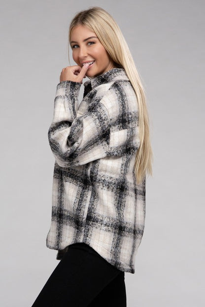 Cozy Plaid Flannel Shacket - steven wick