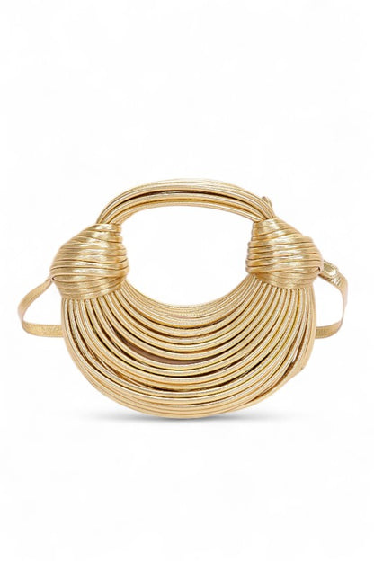 Faux Leather String Rope Top Handle Swing Bag - steven wick