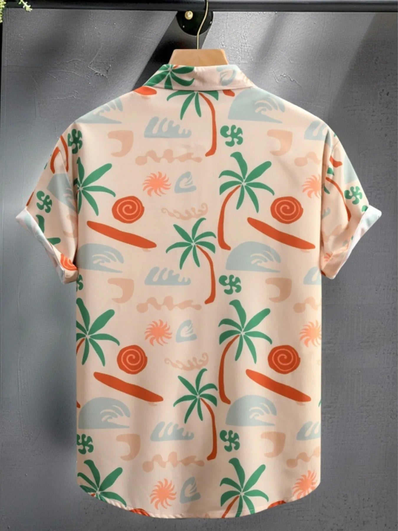 Men's Printed Button Up Short Sleeve Shirt - steven wick