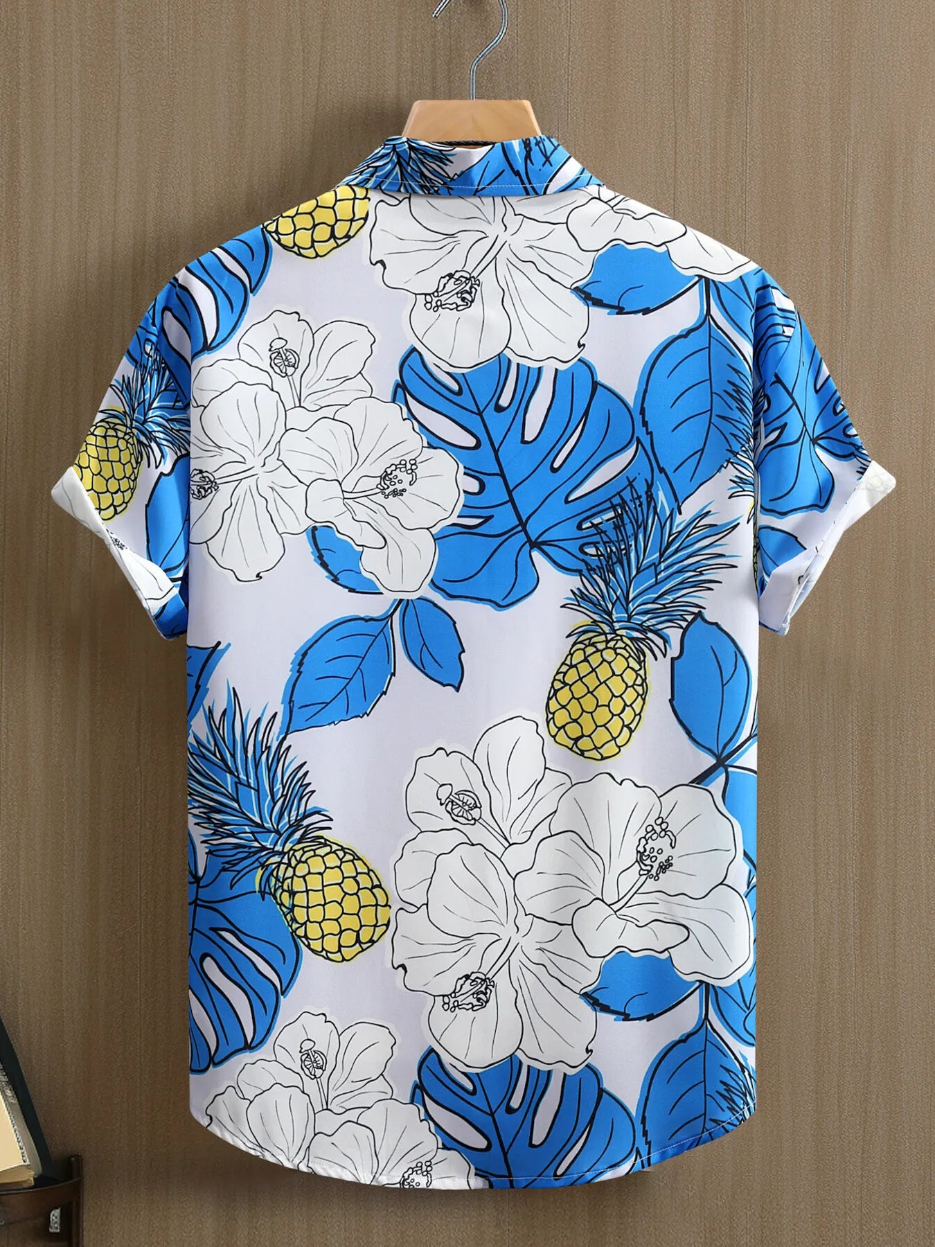 Men's Printed Button Up Short Sleeve Shirt - steven wick
