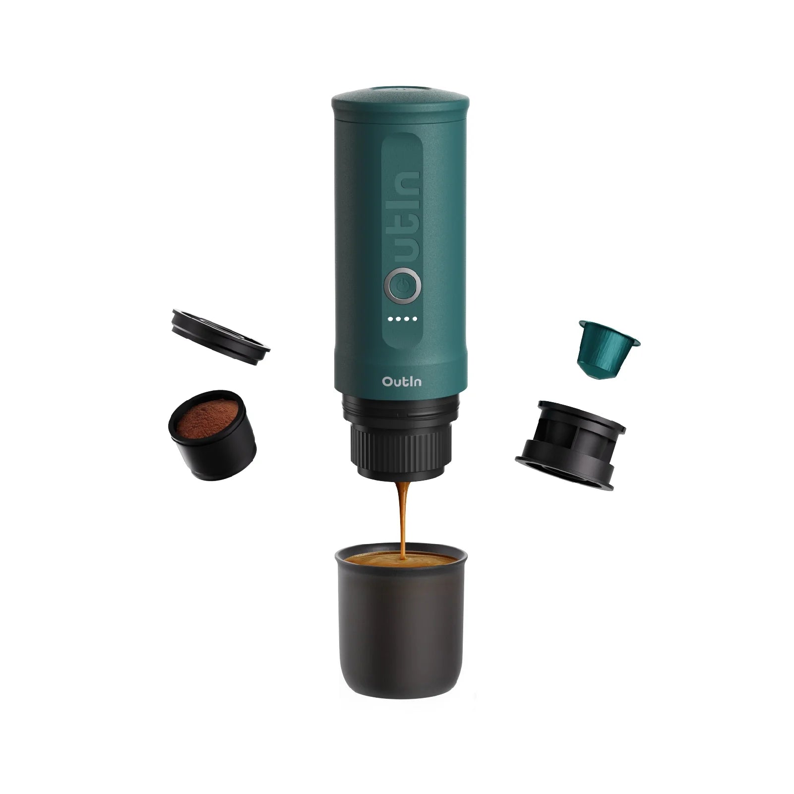 Nano Portable Espresso Machine (OutIn Teal) - steven wick