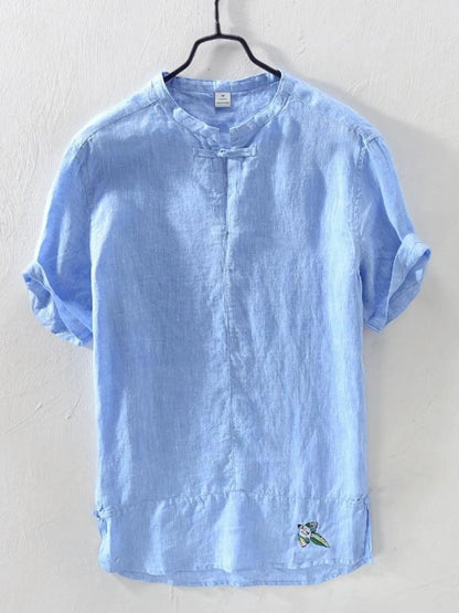 Men's Plus Size Lightweight Short Sleeve Blouse - steven wick