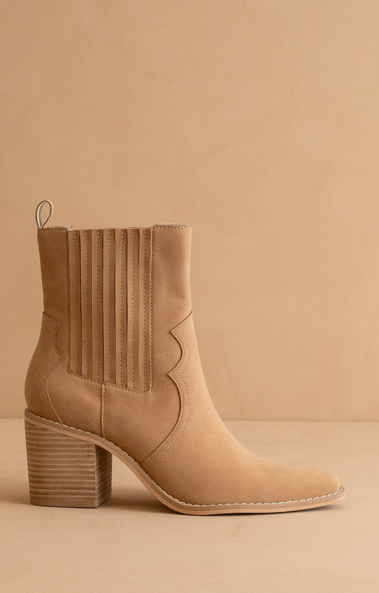 The Addison |  Camel Western Inspired Boot - steven wick