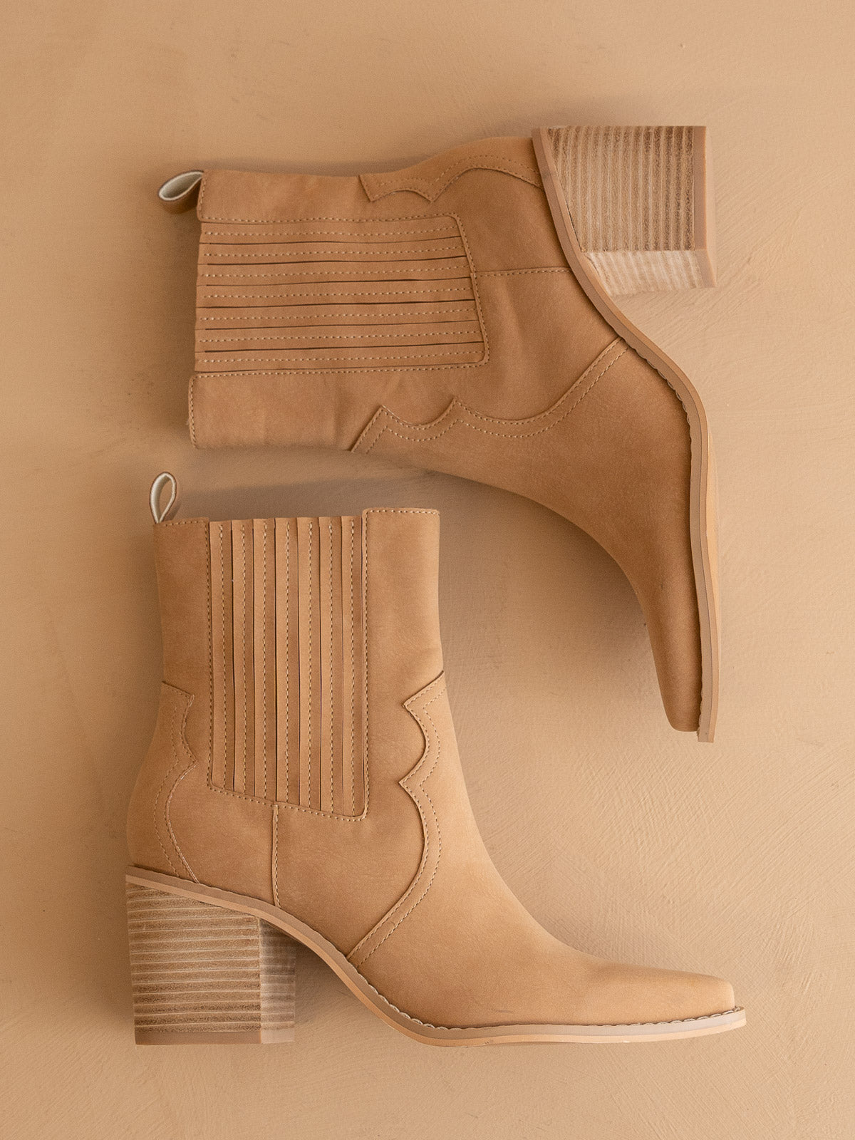 The Addison |  Camel Western Inspired Boot - steven wick