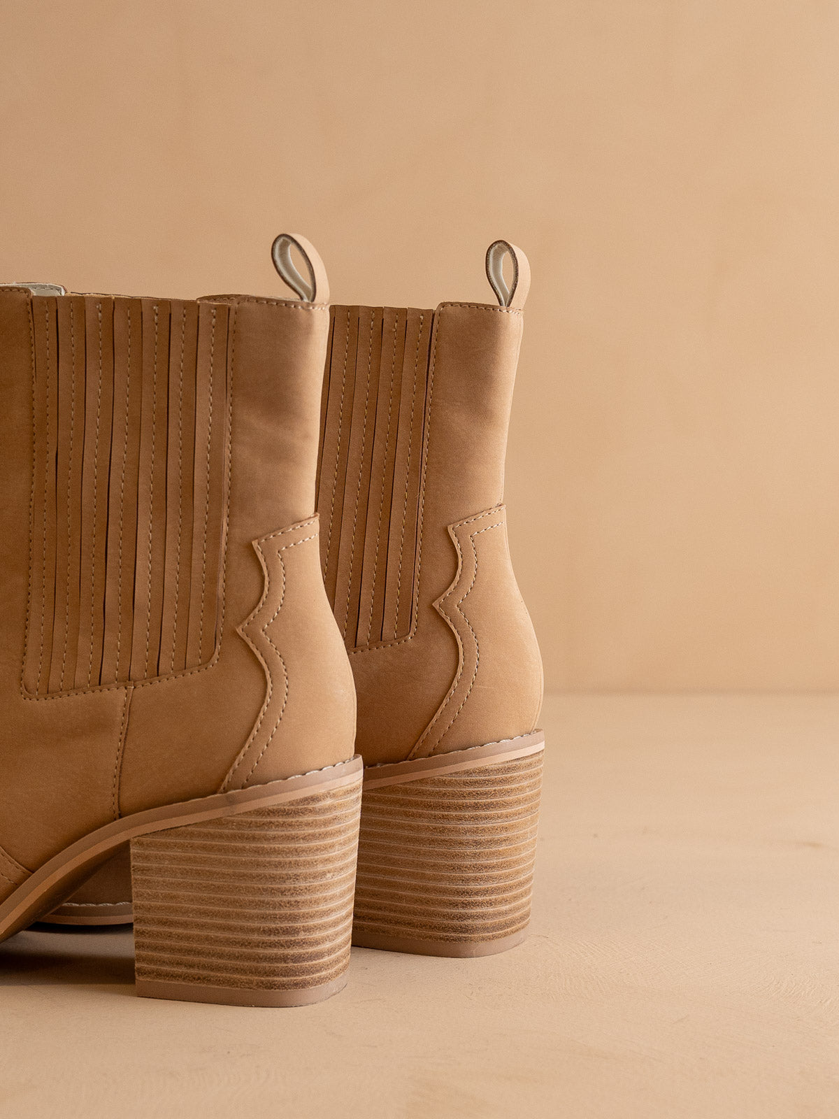 The Addison |  Camel Western Inspired Boot - steven wick