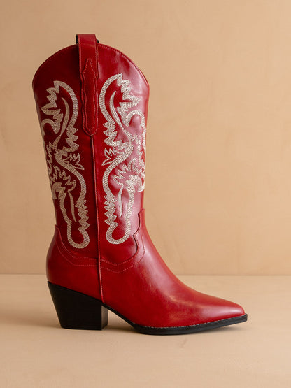 The Amaya | Cherry Classic Western Cowgirl Boot - steven wick