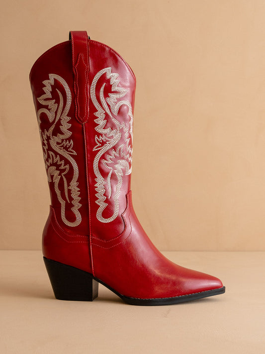 The Amaya | Cherry Classic Western Cowgirl Boot - steven wick