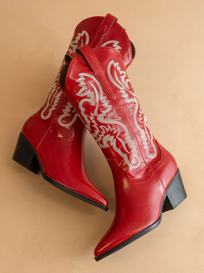 The Amaya | Cherry Classic Western Cowgirl Boot - steven wick
