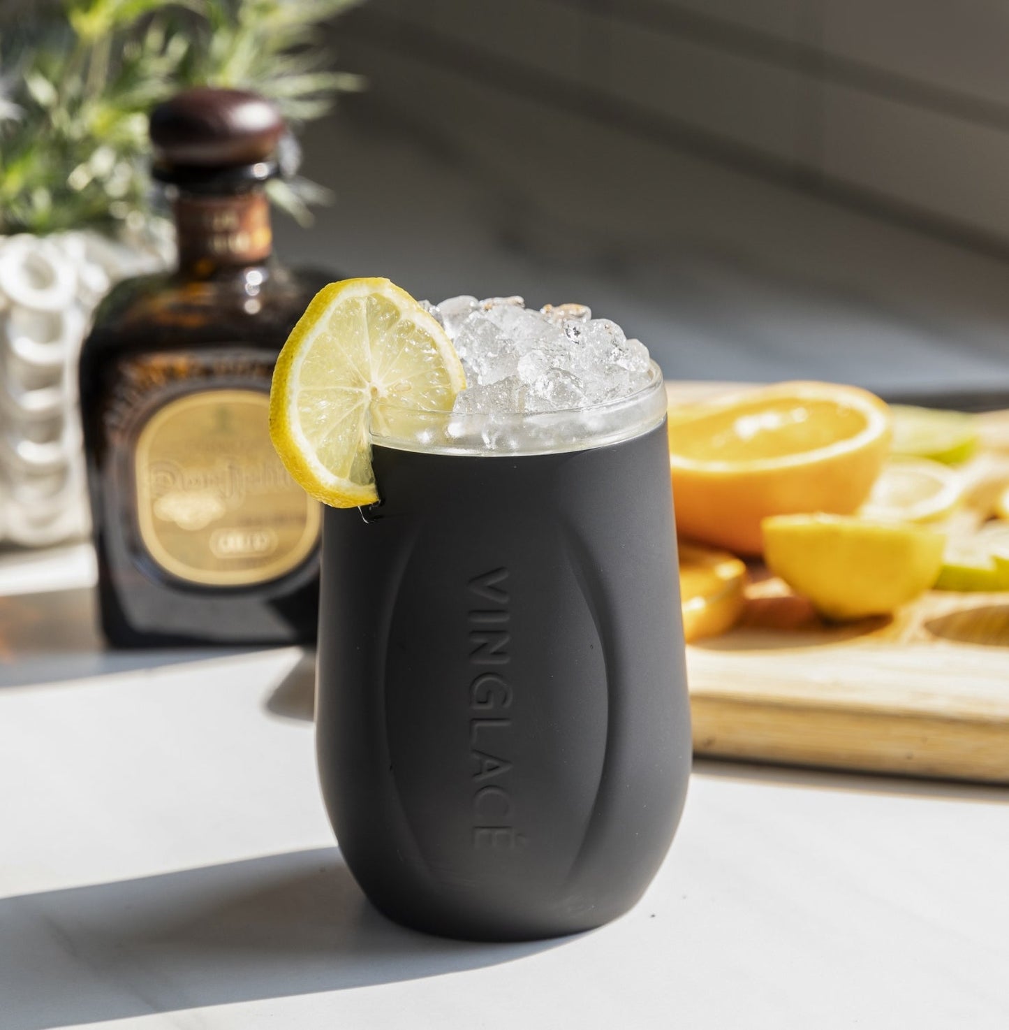 Glass Lined Wine Glass