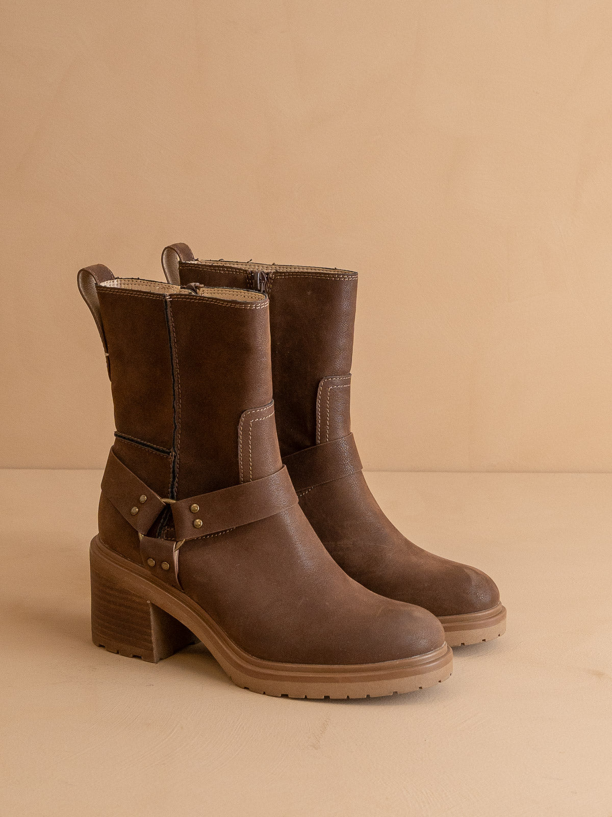 The Clyde | Coffee Moto Inspired Ankle Boot - steven wick