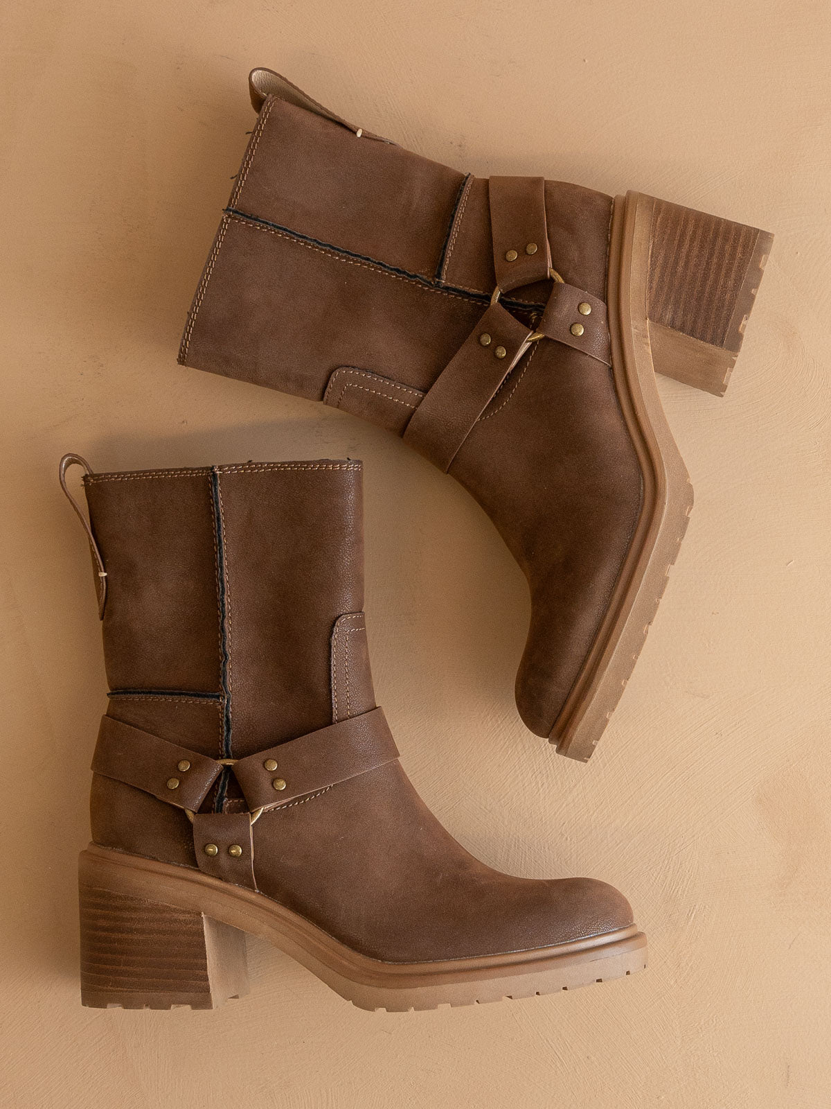 The Clyde | Coffee Moto Inspired Ankle Boot - steven wick