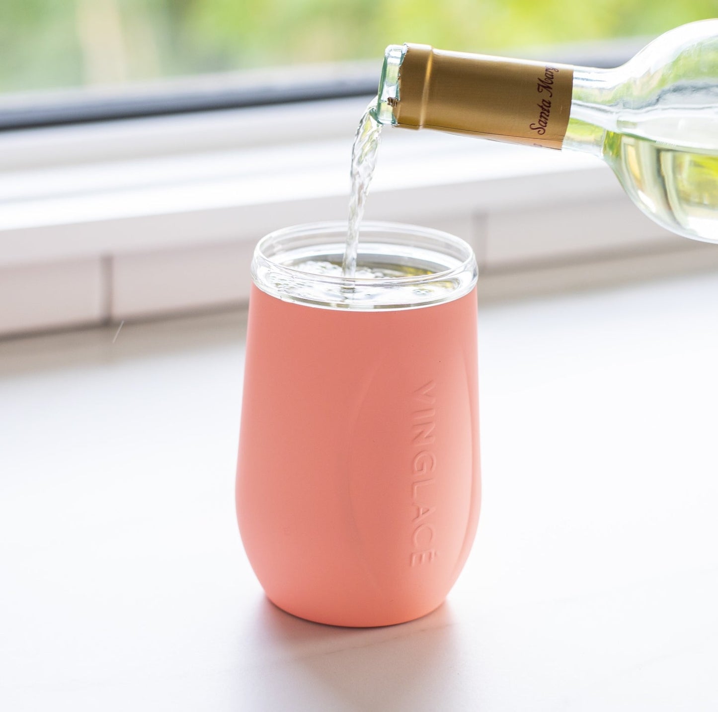 Glass Lined Wine Glass