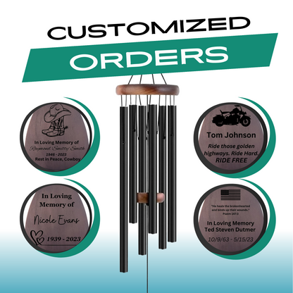 Memorial Serenity Wind Chimes - Thoughtful Gift For Special Occasions or Reflections 32&rdquo; - steven wick