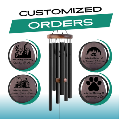 Memorial Serenity Wind Chimes - Thoughtful Gift For Special Occasions or Reflections 32&rdquo; - steven wick