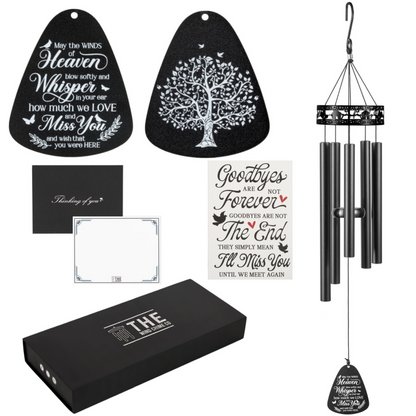 Memorial Serenity Family-Love Wind Chimes, Thoughtful Gift For Special Occasions or Reflections 34”