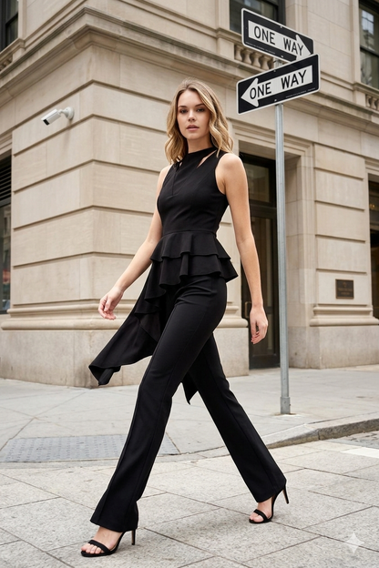 Viola Asymmetric One-Sided Drape Sleeveless Top