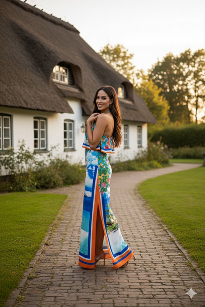 Nene Ocean Breeze Maxi Silky Island Dress