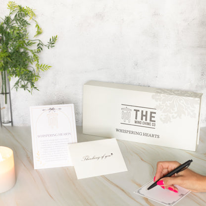 Memorial Wind Chime &ndash; Whispering Hearts&trade; Collection &ndash; Platinum Rose Personalized 30&rdquo; - steven wick