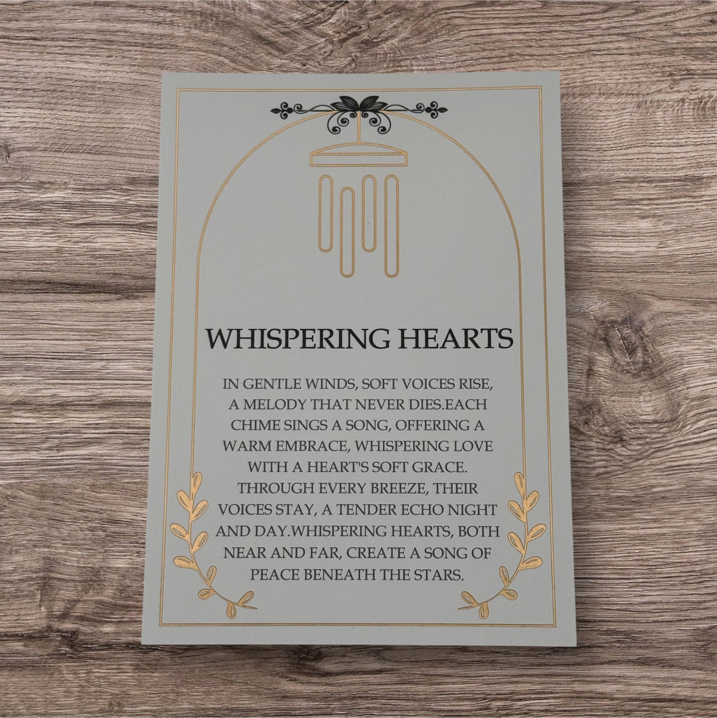 Gift Bundle - Memorial Wind Chimes &ndash; Whispering Hearts&trade; Collection &ndash; Rose Gold - Memorial Heart Included 28&rdquo; - steven wick