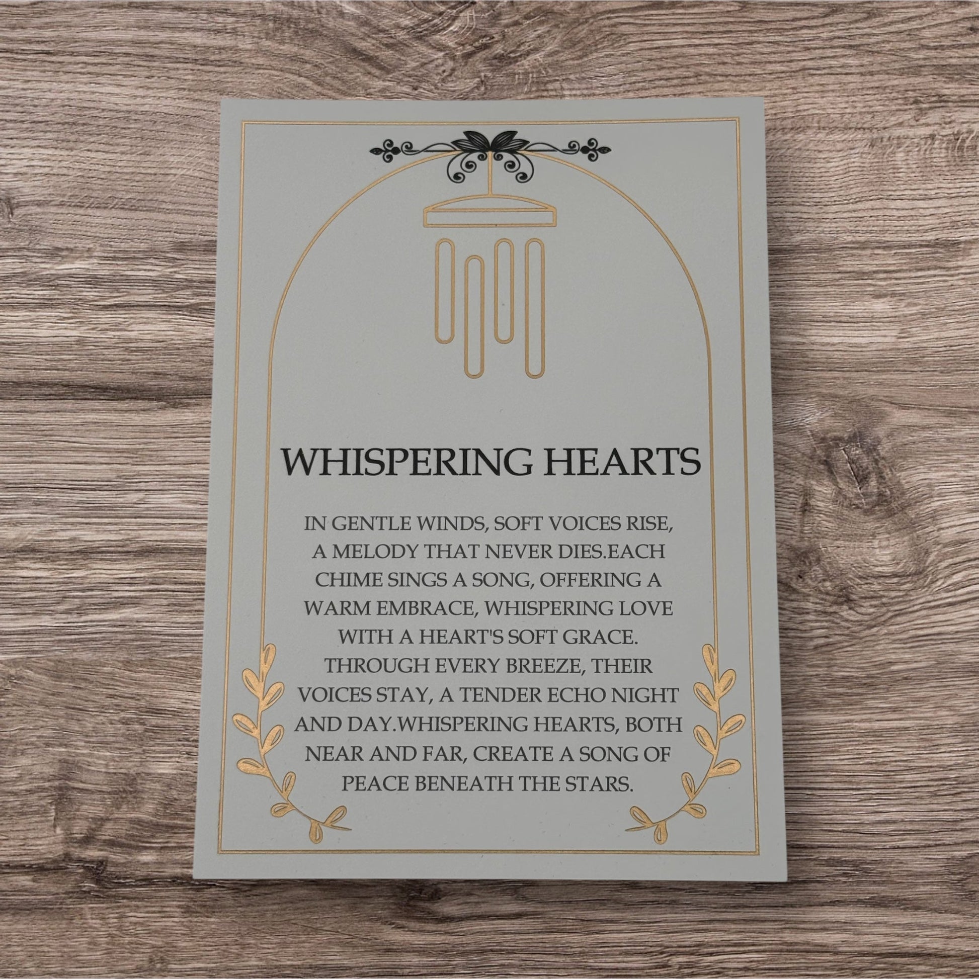 Gift Bundle - Memorial Wind Chimes &ndash; Whispering Hearts&trade; Collection &ndash; Rose Gold - Memorial Heart Included 28&rdquo; - steven wick