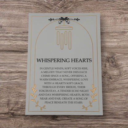 Gift Bundle - Memorial Wind Chimes &ndash; Whispering Hearts&trade; Collection &ndash; Rose Gold - Memorial Heart Included 28&rdquo; - steven wick