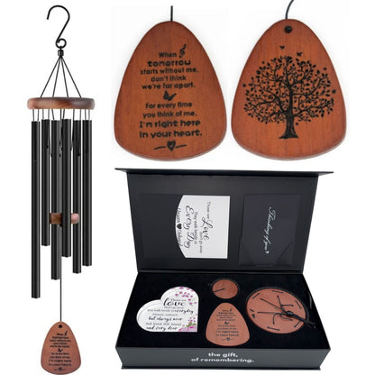 Gift Bundle - Serenity Memorial Wind Chimes - Memorial Heart Included 32”