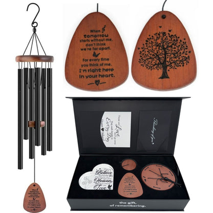Gift Bundle - Serenity Memorial Wind Chimes - Memorial Heart Included 32”