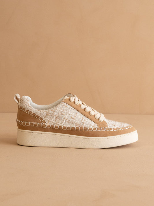 The Janie | Camel Tweed Wrapped Low Tops *FINAL SALE* - steven wick