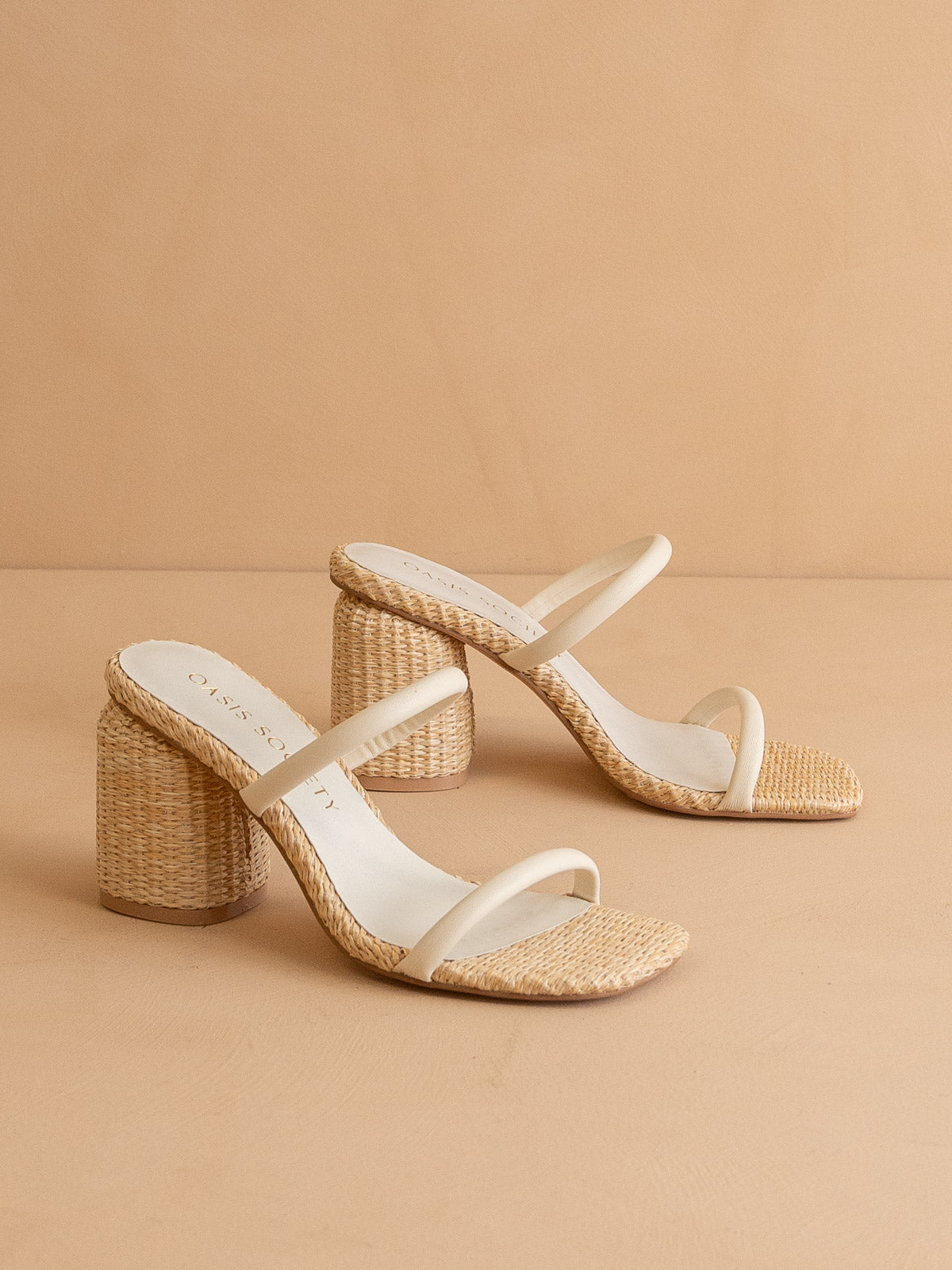 The Margaret | Beige Rattan Heel - steven wick
