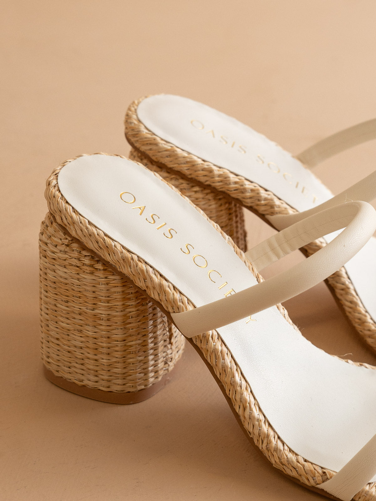 The Margaret | Beige Rattan Heel - steven wick