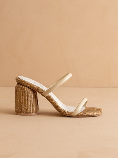 The Margaret | Butter Rattan Heel - steven wick