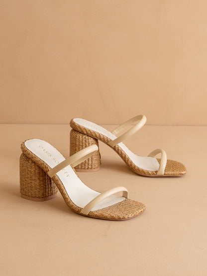 The Margaret | Butter Rattan Heel - steven wick