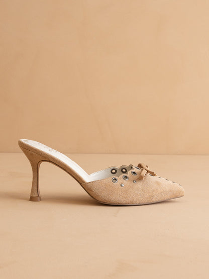The Meridian | Sand Kitten Heel - steven wick