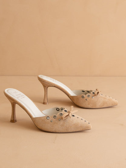 The Meridian | Sand Kitten Heel - steven wick