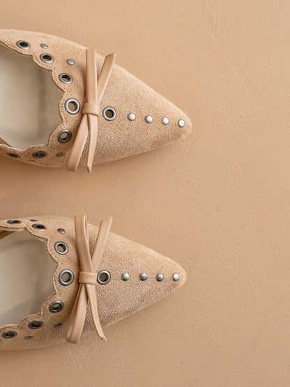 The Meridian | Sand Kitten Heel - steven wick