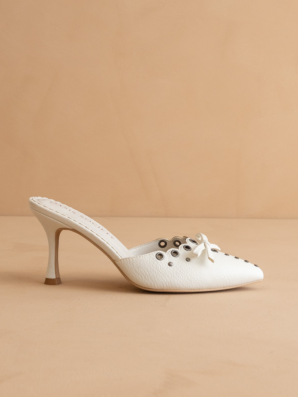 The Meridian | White Kitten Heel - steven wick