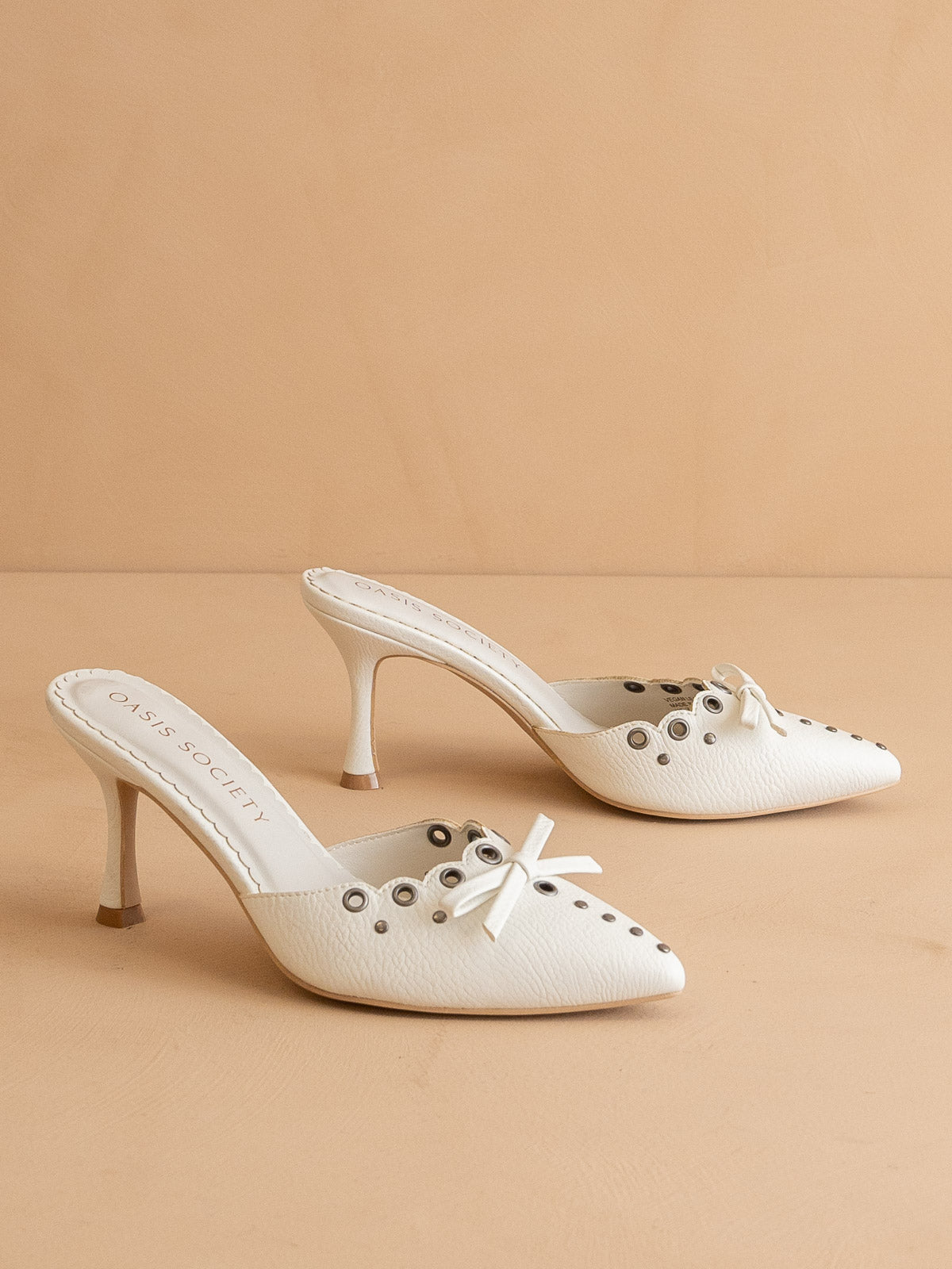 The Meridian | White Kitten Heel - steven wick