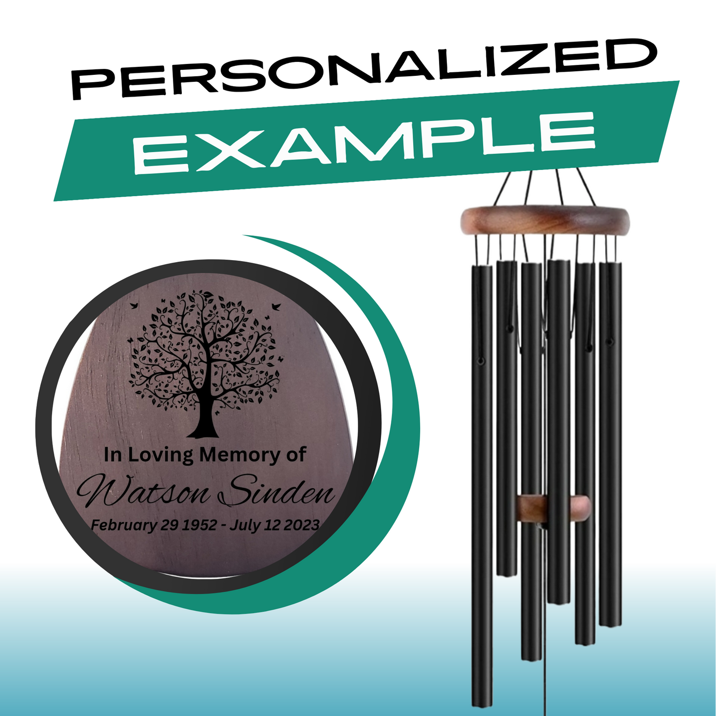 Memorial Serenity Wind Chimes - Thoughtful Gift For Special Occasions or Reflections 32&rdquo; - steven wick