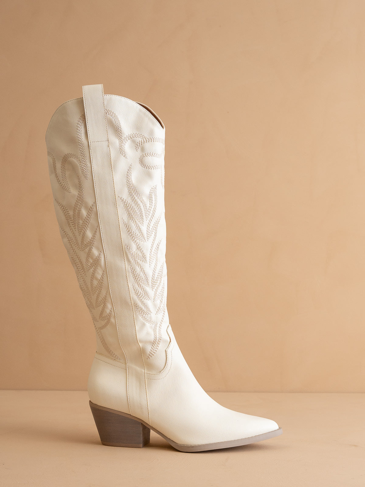 The Samara | White Cowgirl Embroidered Tall Boot - steven wick