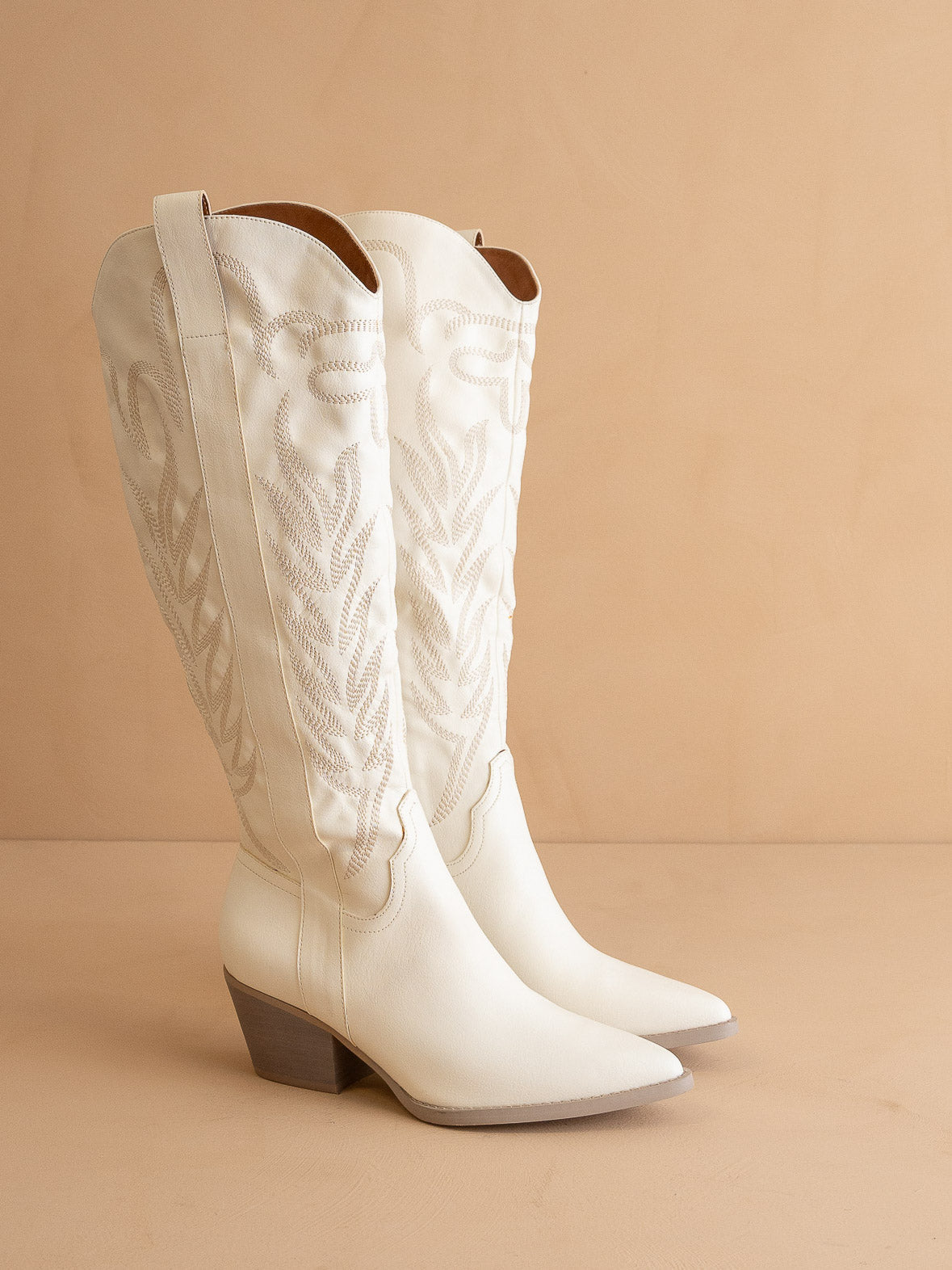 The Samara | White Cowgirl Embroidered Tall Boot - steven wick