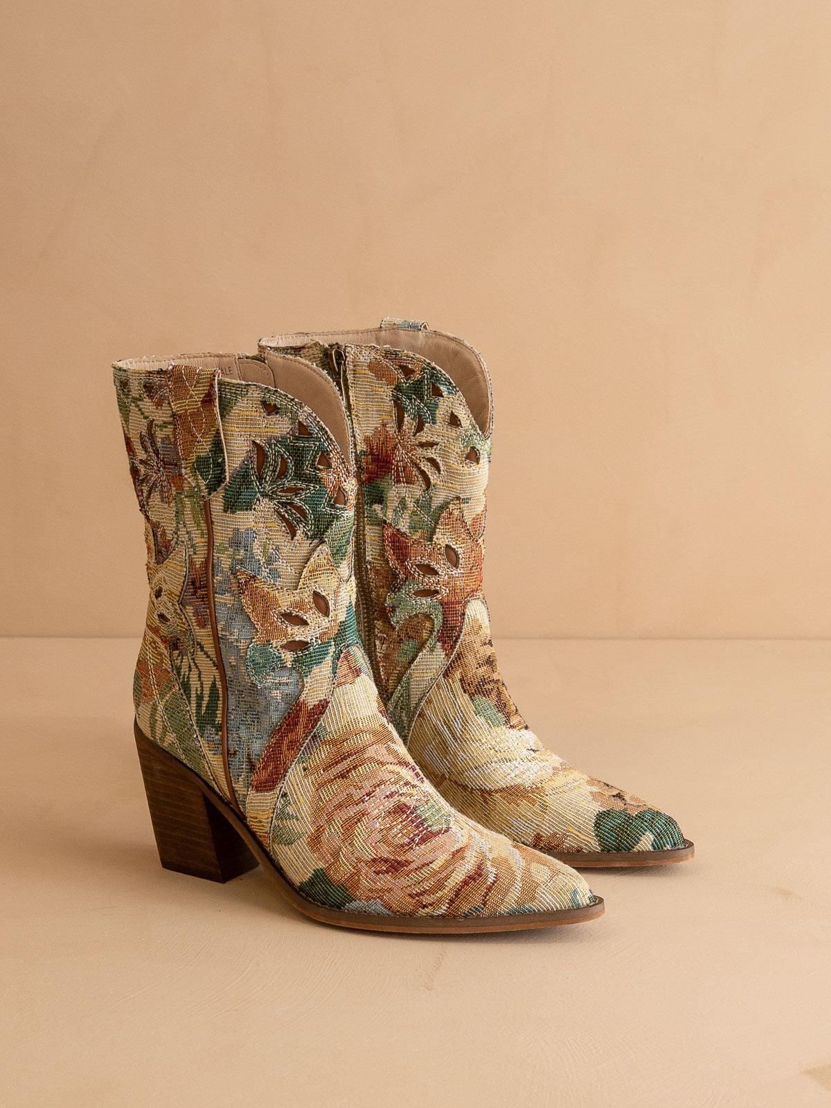 The Sorrel | Vintage Floral Print Western Cowgirl Bootie - steven wick